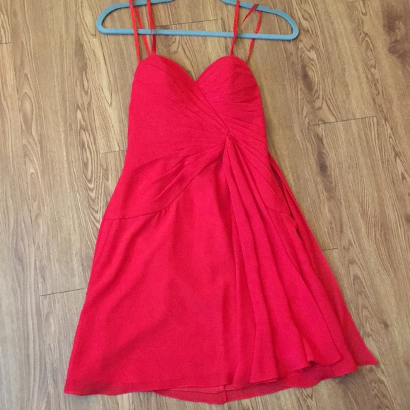 NWOT strapless red Faviana formal dress - Picture 6 of 10